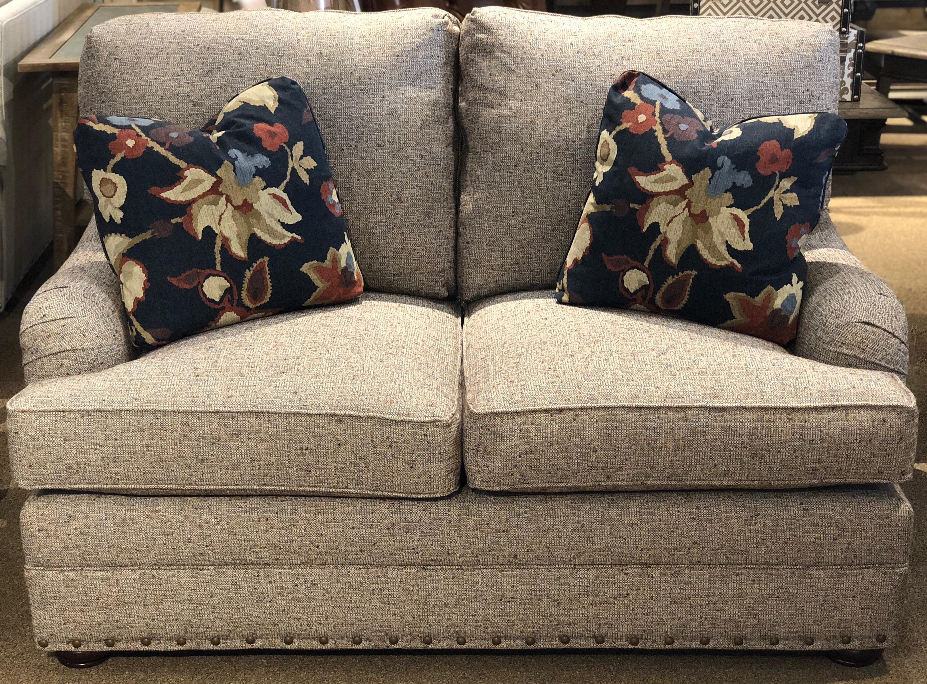 Kincaid Furniture Custom Select Loveseat with Nail Head Trim Howell